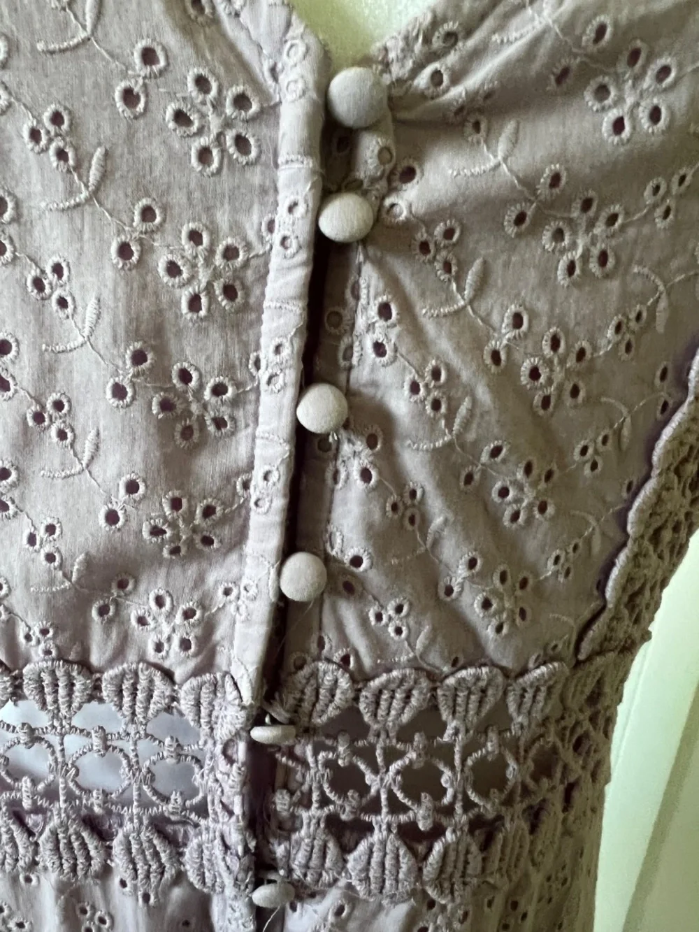 Lilac eyelet Altered State dress size large - Picture 7 of 14